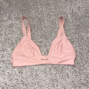 SHEIN light pink bikini top with cut outs. Size Small.